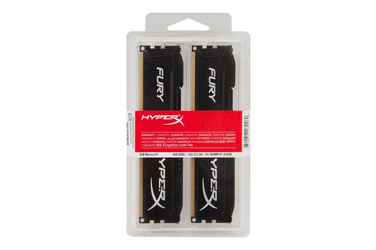 HyperX FURY - 8GB: 2x4GB - DDR3 - 1866MHz - DIMM 240-pin