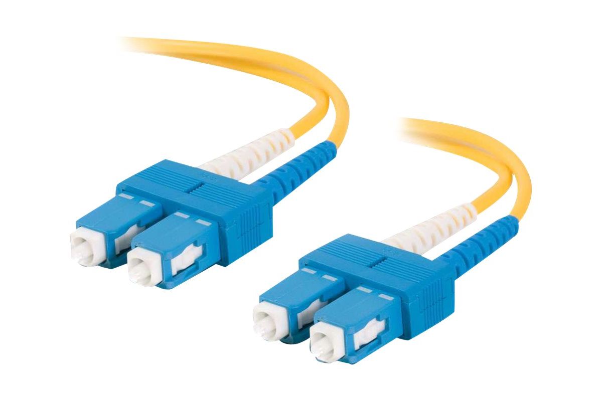 C2G SC-SC 9/125 OS1 Duplex Singlemode PVC Fiber Optic Cable (LSZH)