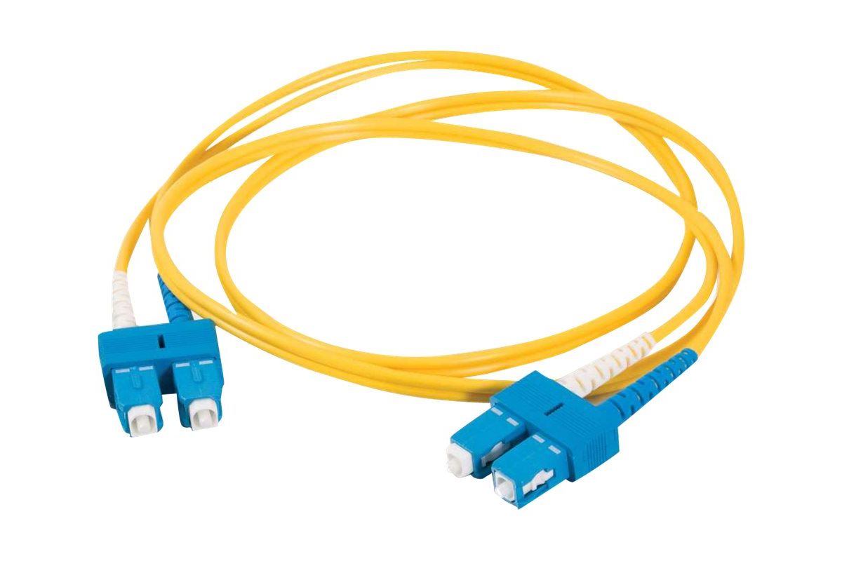 C2G SC-SC 9/125 OS1 Duplex Singlemode PVC Fiber Optic Cable (LSZH)