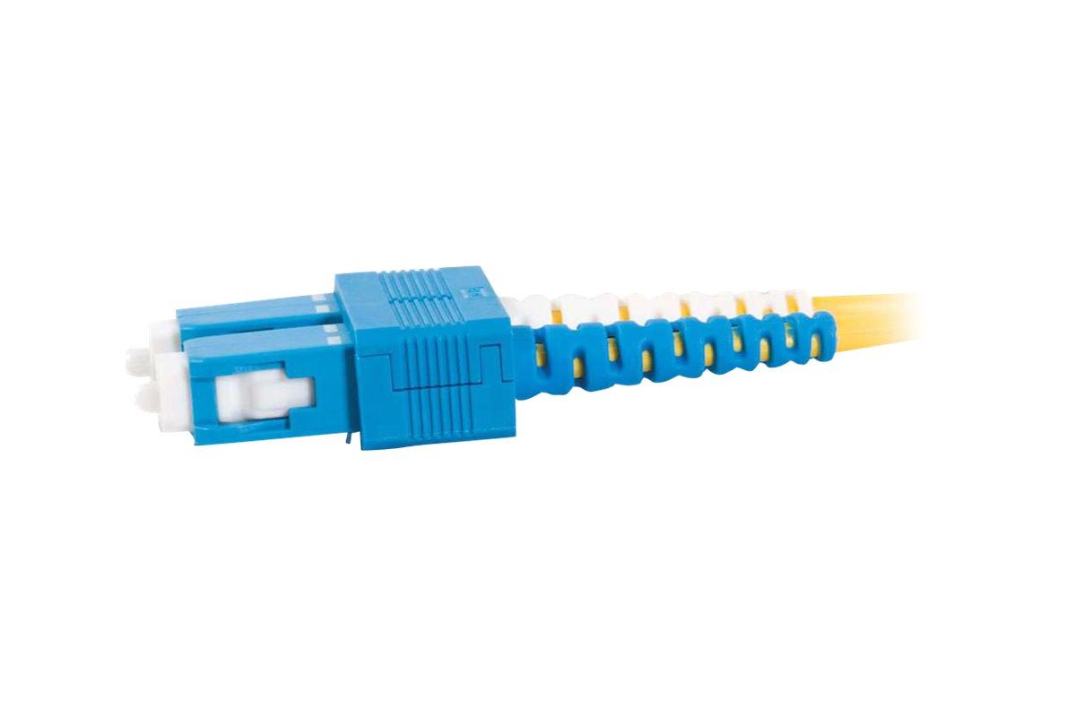 C2G SC-SC 9/125 OS1 Duplex Singlemode PVC Fiber Optic Cable (LSZH)