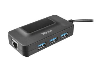 Trust OILA 3 port USB 3.0 Hub with network port
