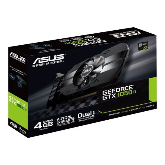 ASUS PH-GTX1050TI-4G - NVIDIA GTX1050Ti - 4GB GDDR5