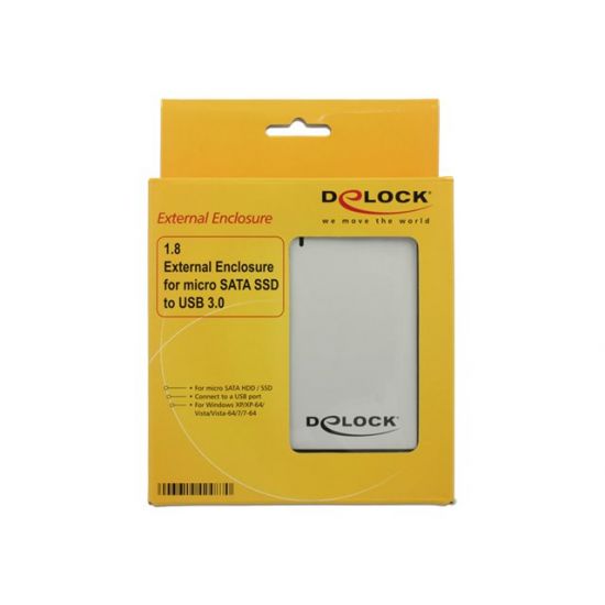 DeLOCK 1.8 External Enclosure micro SATA HDD / SSD > USB 3.0