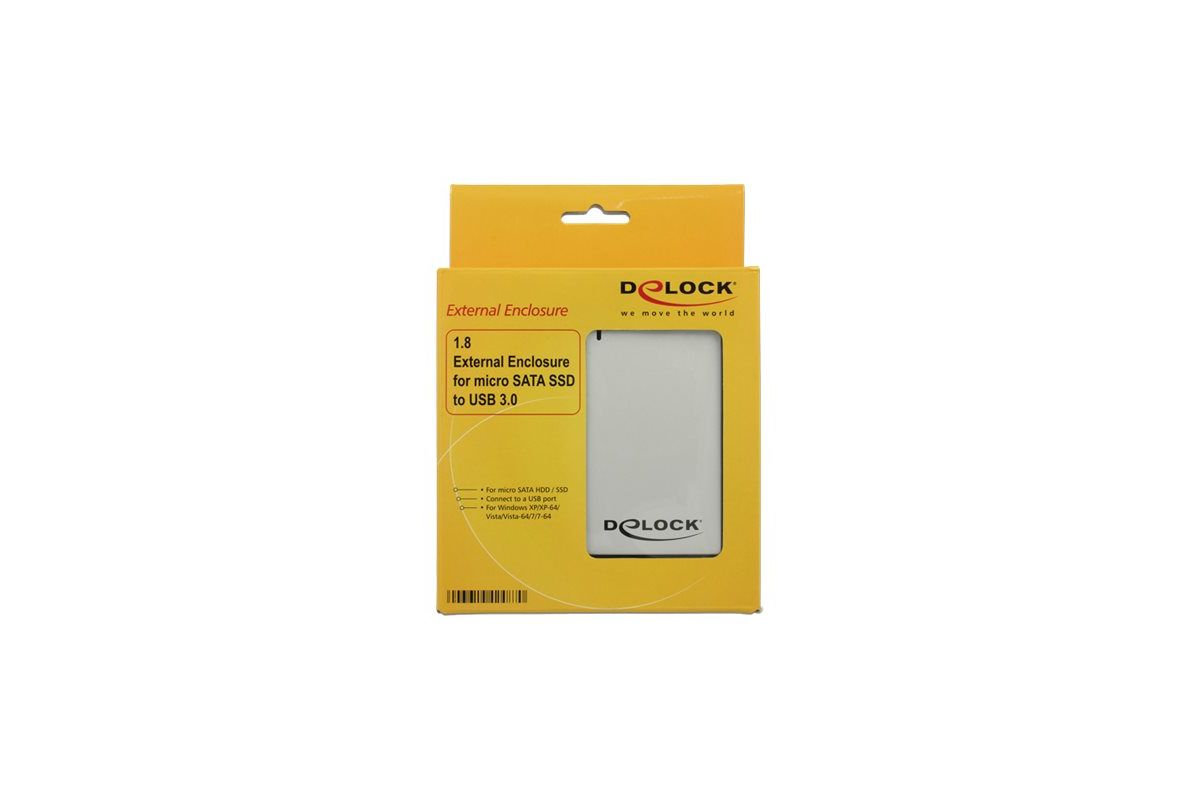DeLOCK 1.8 External Enclosure micro SATA HDD / SSD > USB 3.0
