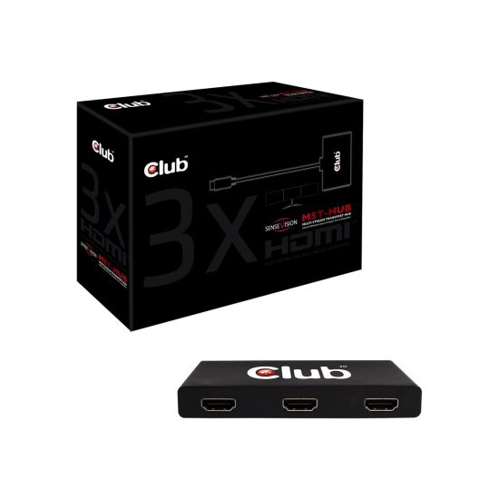 Club 3D Multi Stream Transport (MST) Hub HDMI 1-3 - videosplitter - 3 porte