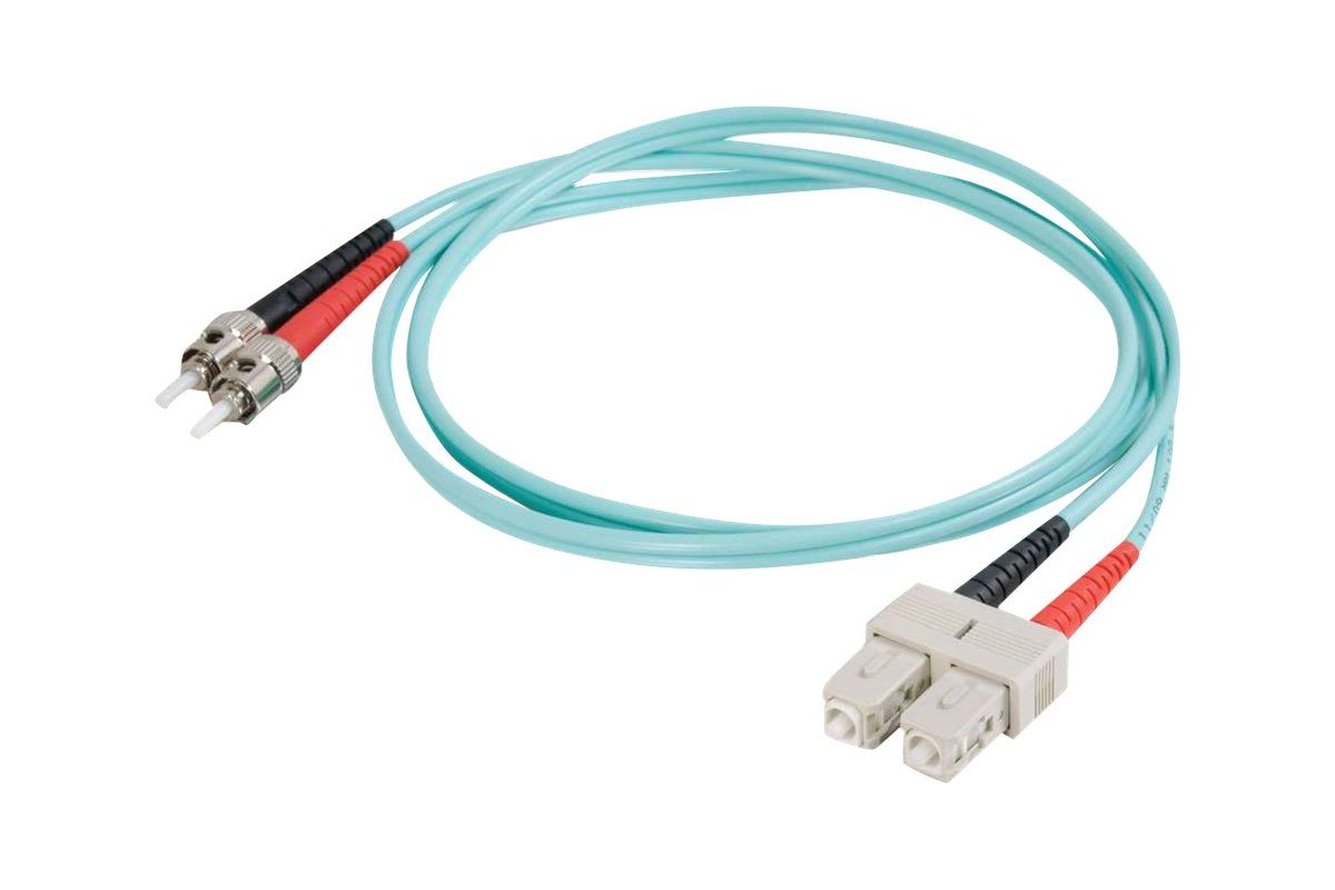 C2G SC-ST 10Gb 50/125 OM3 Duplex Multimode PVC Fiber Optic Cable (LSZH)