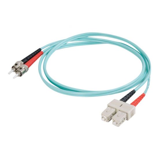 C2G SC-ST 10Gb 50/125 OM3 Duplex Multimode PVC Fiber Optic Cable (LSZH)