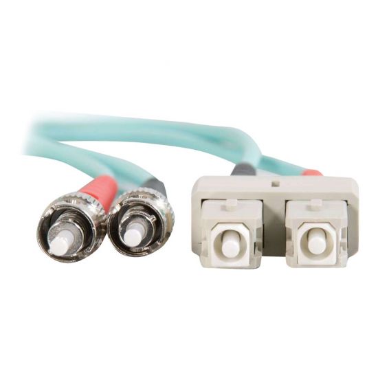 C2G SC-ST 10Gb 50/125 OM3 Duplex Multimode PVC Fiber Optic Cable (LSZH)