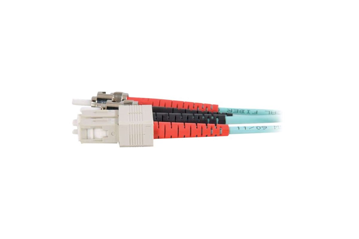 C2G SC-ST 10Gb 50/125 OM3 Duplex Multimode PVC Fiber Optic Cable (LSZH)