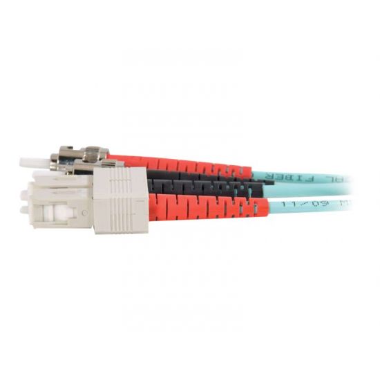 C2G SC-ST 10Gb 50/125 OM3 Duplex Multimode PVC Fiber Optic Cable (LSZH)