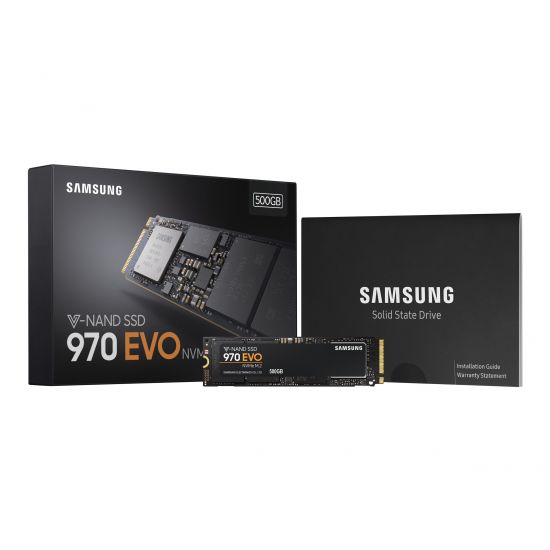 Samsung 970 EVO MZ-V7E500BW - 500GB - PCI Express 3.0 x4 (NVMe) - M.2 Card