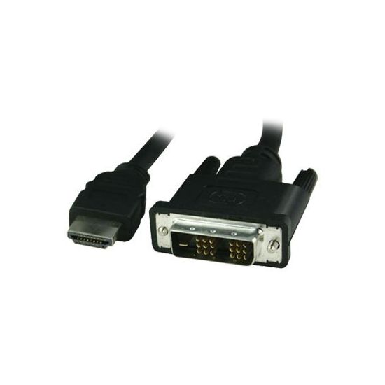 Deltaco skærmkabel - 2m HDMI til DVI (Single-Link) Sort