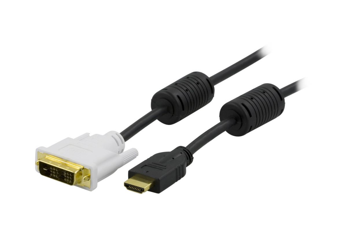 DELTACO HDMI til DVI-D (SINGLE-LINK) 2 m Sort