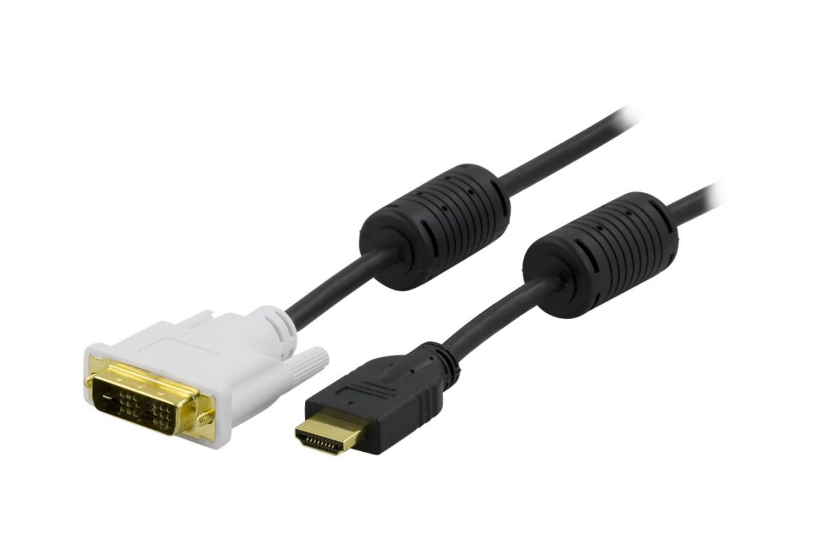 DELTACO HDMI til DVI-D (SINGLE-LINK) 2 m Sort