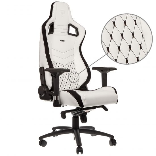 noblechairs EPIC Series Hvid/Sort Kunstlæder Gamer Stol