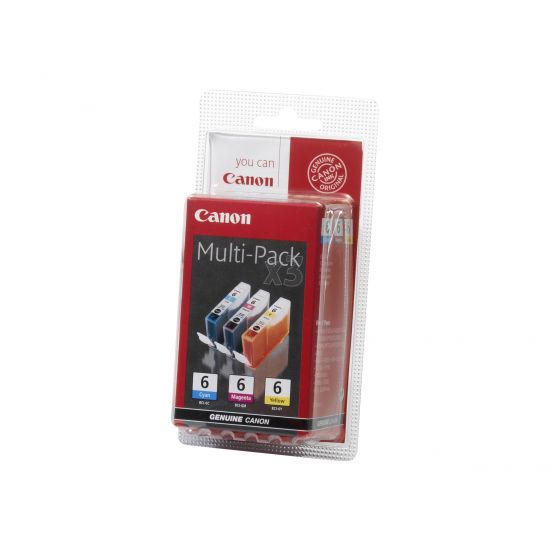 Canon BCI-6 Multipak Printerpatroner (gul, cyan, magenta)