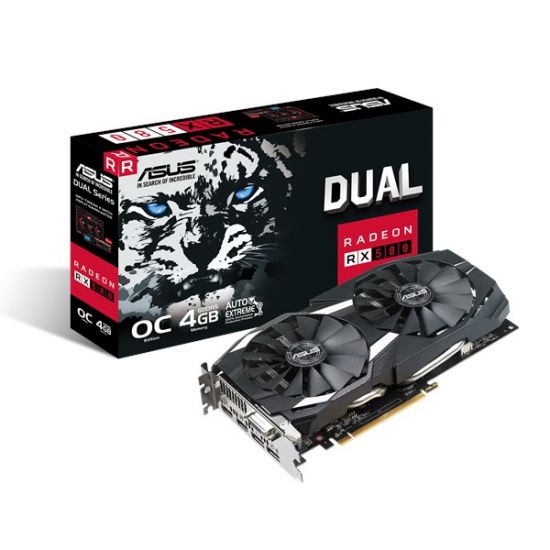 ASUS DUAL-RX580-O4G - AMD Radeon RX580 - 4GB GDDR5 - PCI Express 3.0 x16