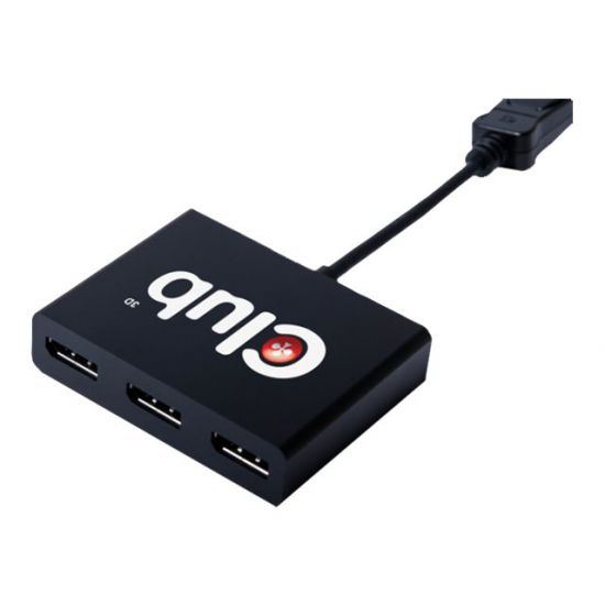 Club 3D Multi Stream Transport (MST) Hub DisplayPort 1-3 - videosplitter - 3 porte