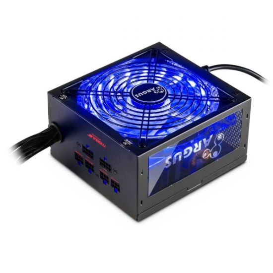 Inter-Tech 650W Argus RGB Modulær Strømforsyning - 140mm RGB Blæser - 80+ Gold