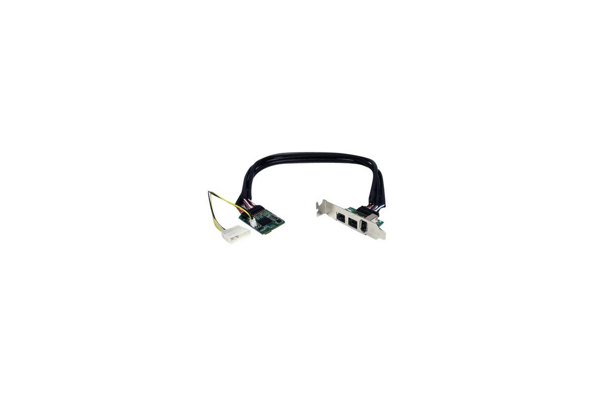 StarTech.com 3 Port 2b 1a 1394 Mini PCI Express FireWire Card Adapter