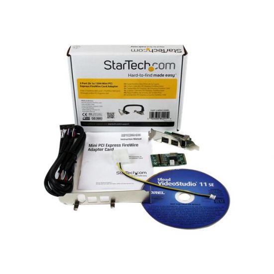 StarTech.com 3 Port 2b 1a 1394 Mini PCI Express FireWire Card Adapter