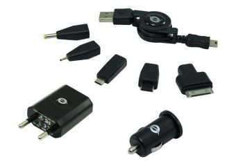 Conceptronic CUSBPWRKIT1A USB Multi Tip Charging Kit 1A