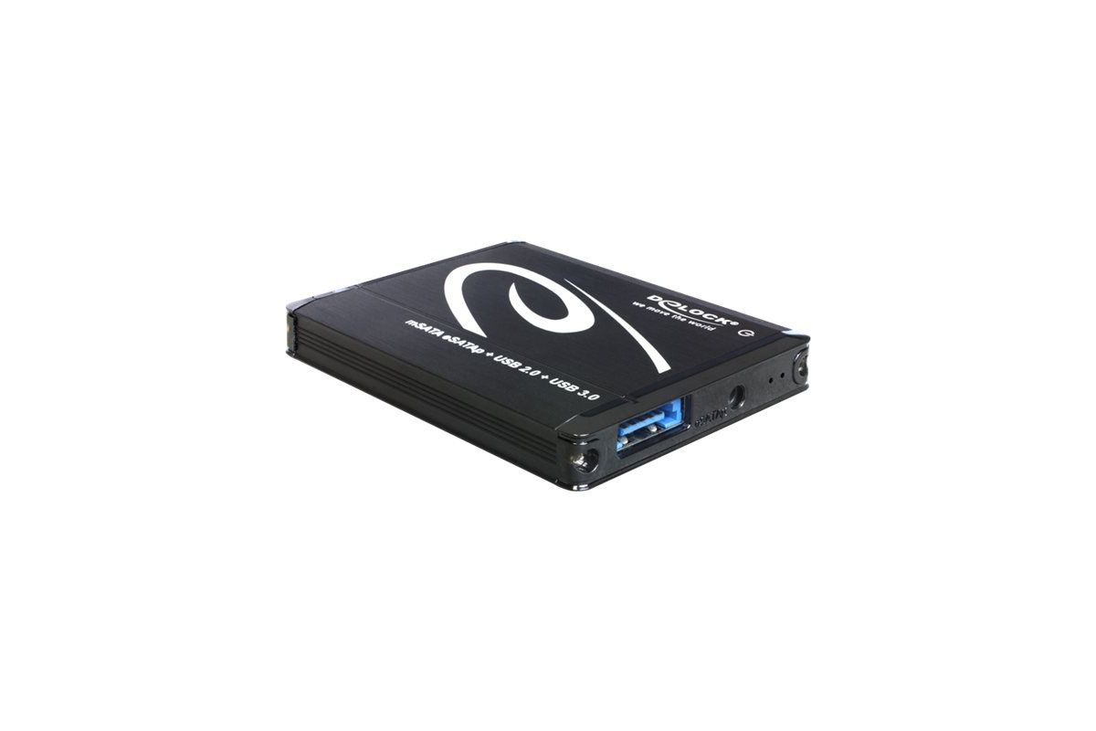 DeLOCK External Enclosure mSATA > Multiport USB 3.0 + eSATAp