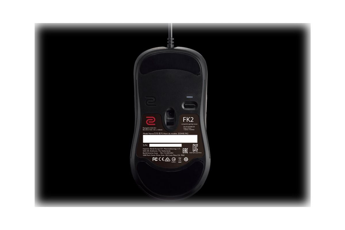 ZOWIE FK2 Gaming mus, optisk Avago ADNS-3310 Sensor