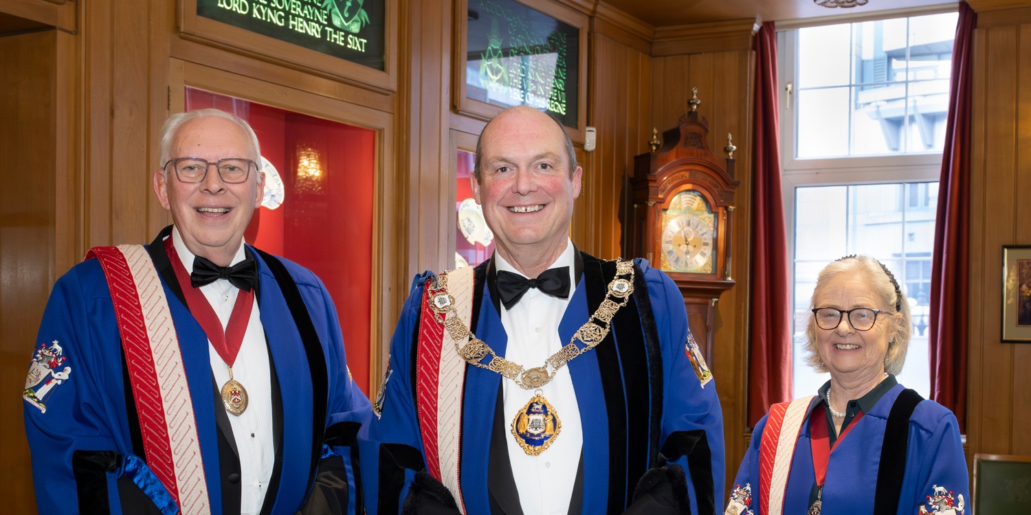 Master, Matthew Ellis, with his Wardens, Peter Corah and Jonathan Pears