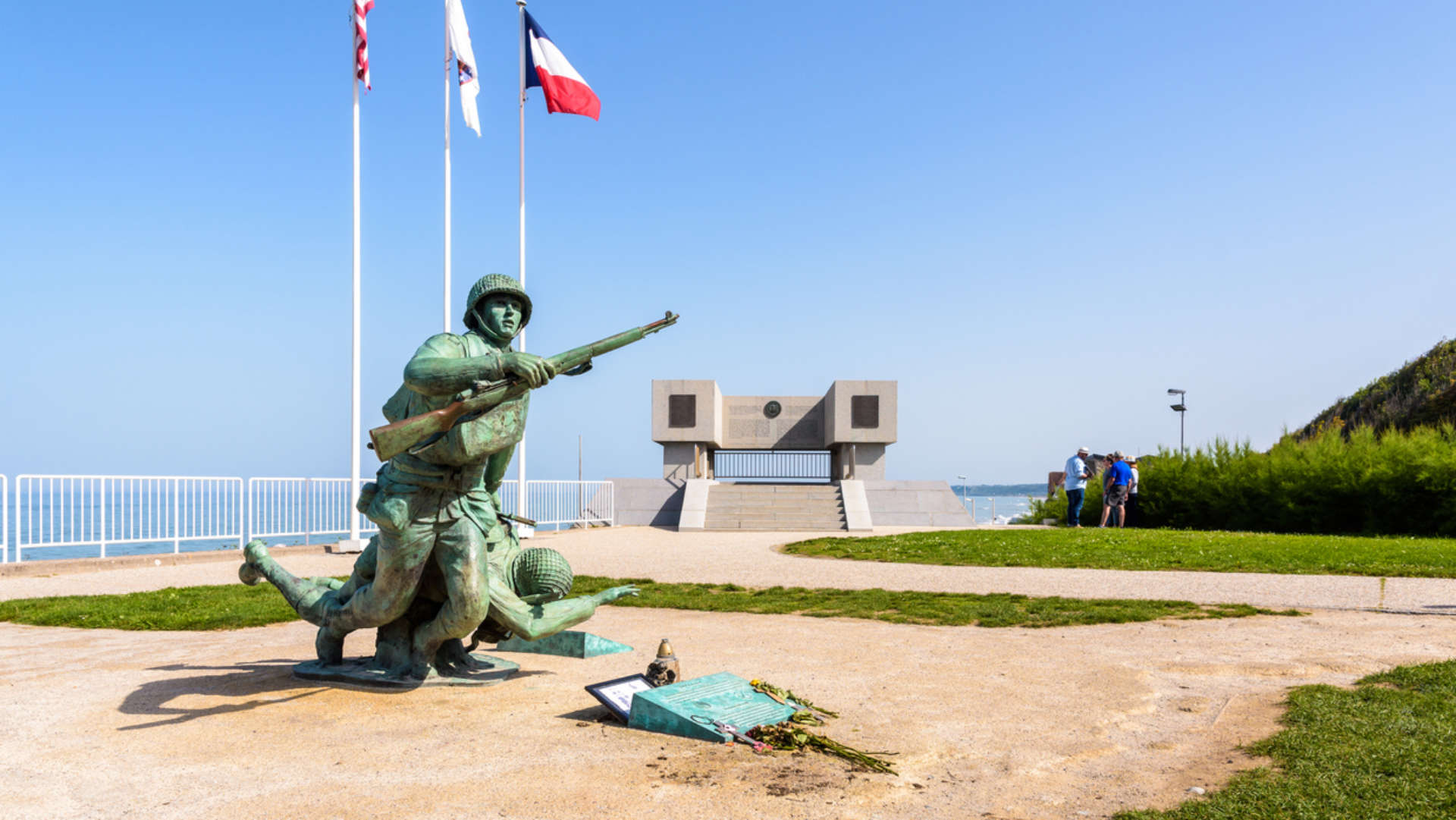 Ever Forward Statue Omaha Beach
