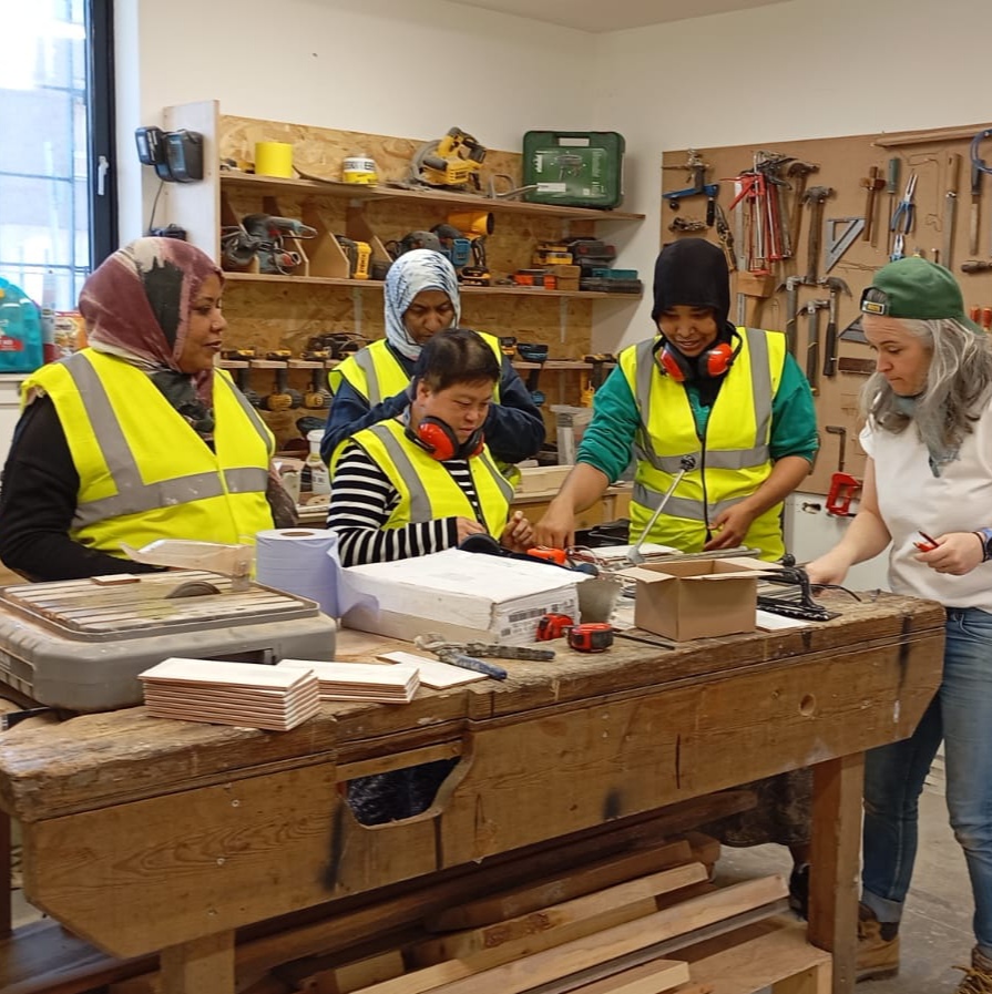 Participants in skills workshop