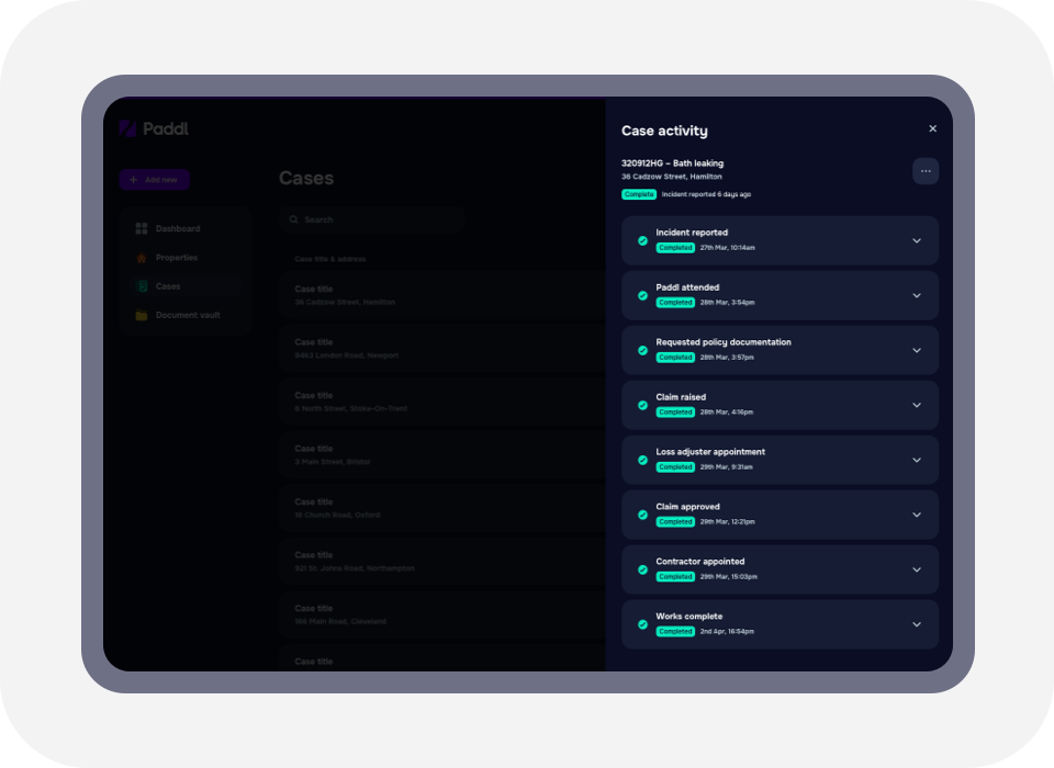 Tenants upload real-time photos and videos of damage
