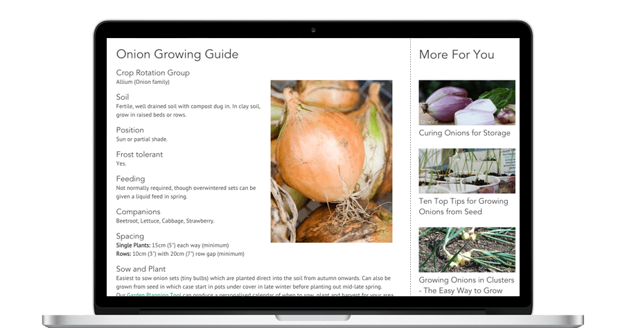 Vegetable growing information
