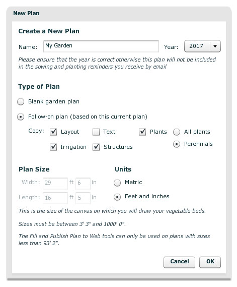 Copy plan to next year