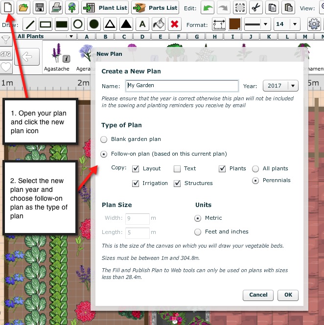How to create a plan with crop rotation warnings