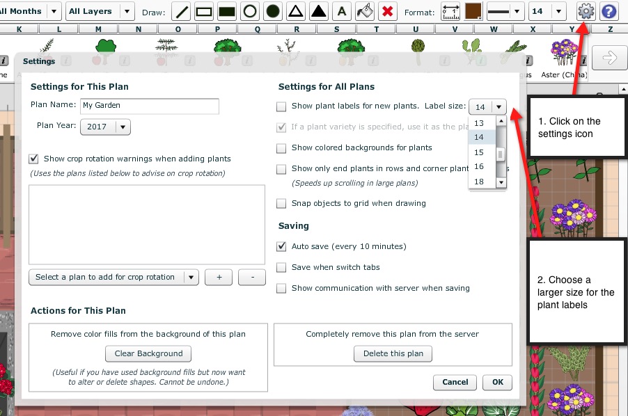 Visually impaired settings
