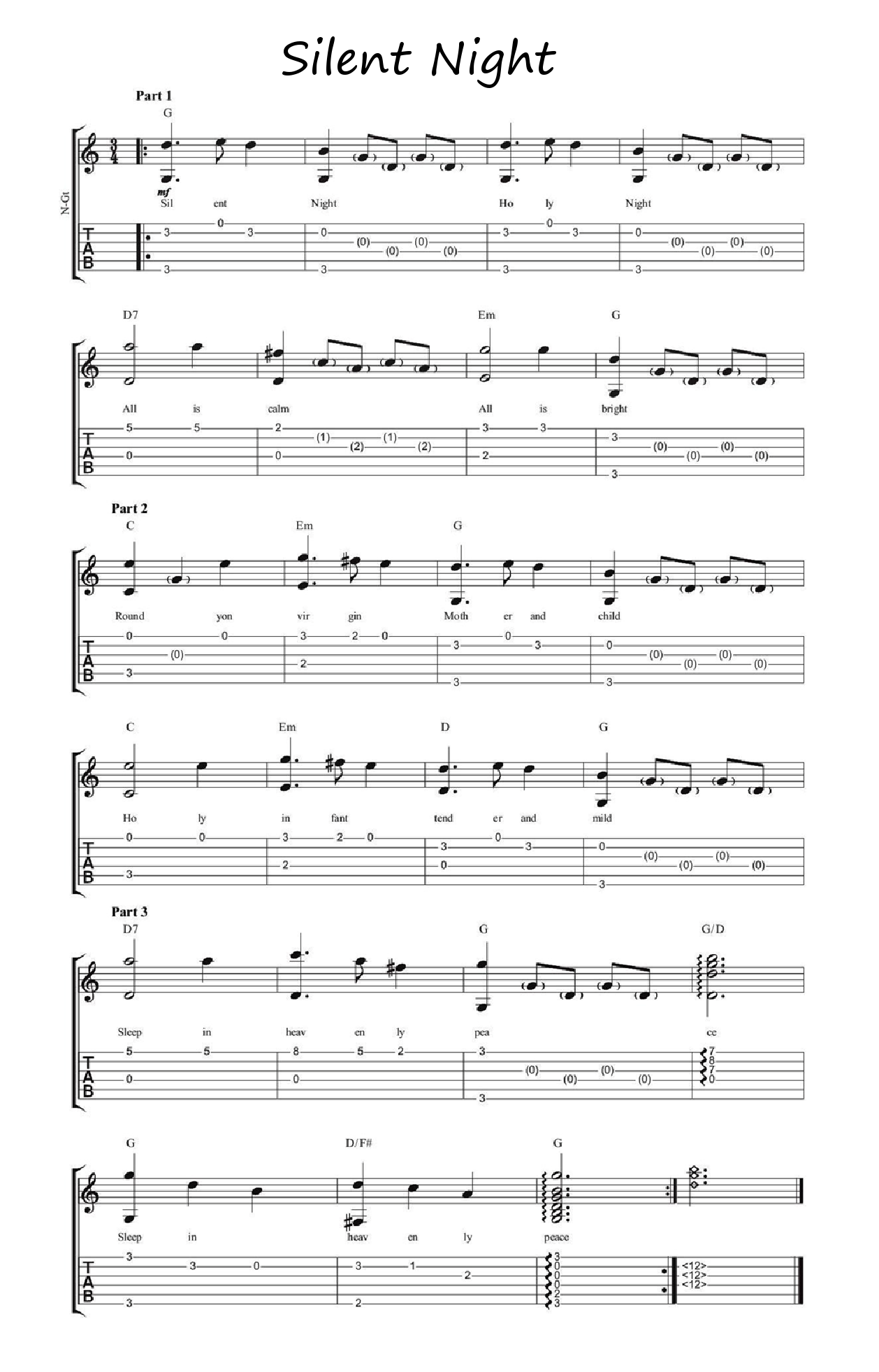 christmas guitar fingerstyle