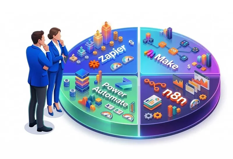 zapier vs make vs n8n vs power-automate