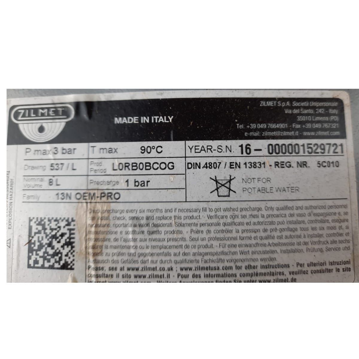 Alpha 1.034098 Expansion Vessel 4