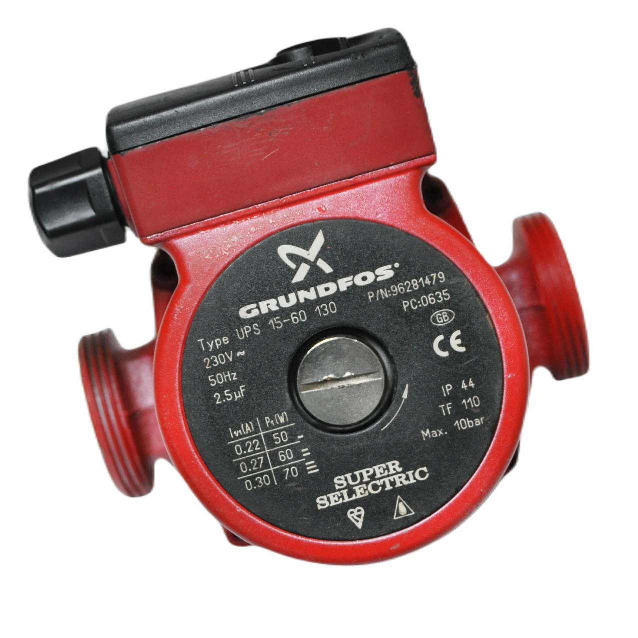 Grundfos UPS 15-60 (130) Super Selectric Circulator 230V Pump 96281473