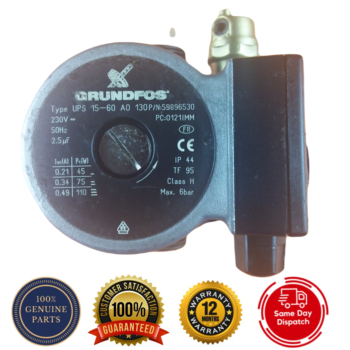 Grundfos UPS 25-55 180 Central Heating Pump P/N 52002123 Genuine ...