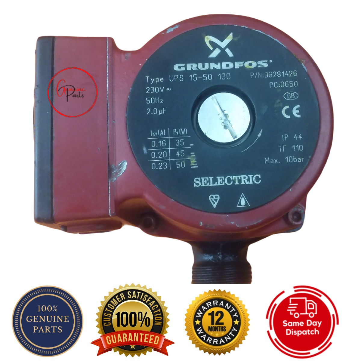Grundfos UPS 1550 (130) Circulator Pump 96281426
