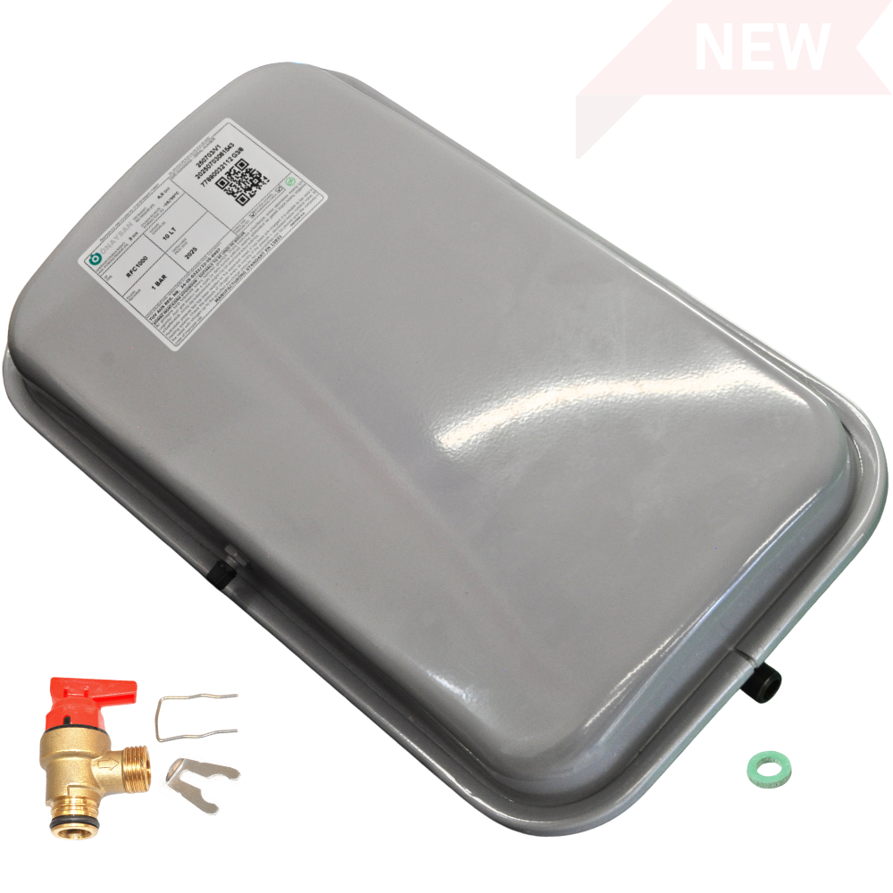 aillant 181051 expansion vessel 10L with PRV 178985, complete with 12 months warranty. Replacement part for Vaillant Ecomax, Ecotec Plus, Ecotec Pro, Exclusive & Home boilers