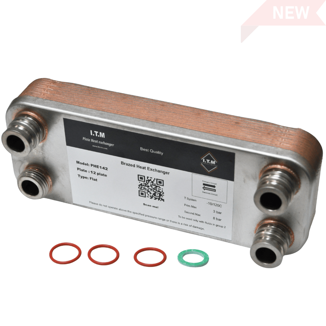 Vaillant 065131 DHW Heat Exchanger (12 Plates) – Replacement for Turbomax & Ecomax Boilers