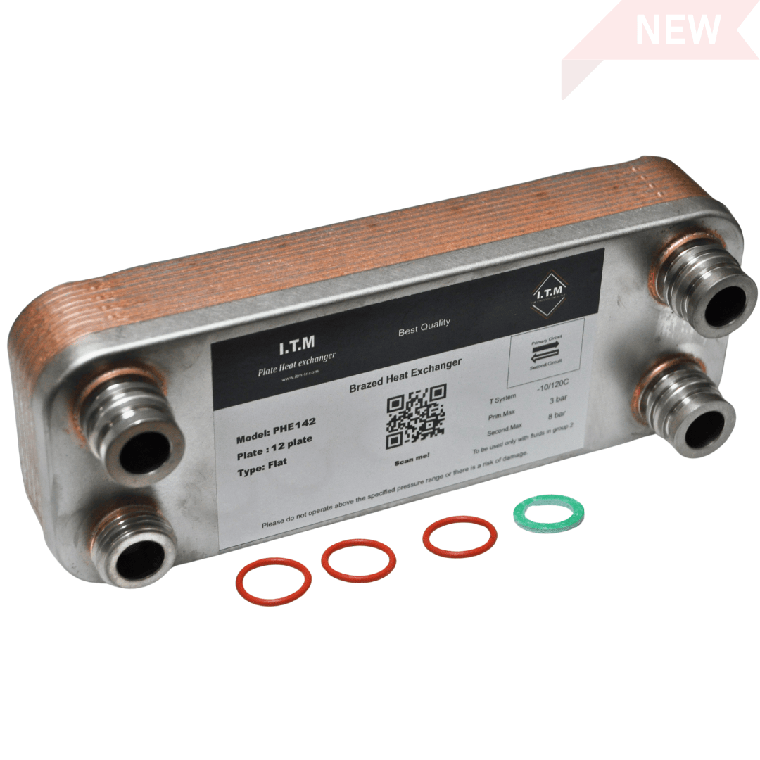 Vaillant 065131 DHW Heat Exchanger (12 Plates) – Replacement for Turbomax & Ecomax Boilers