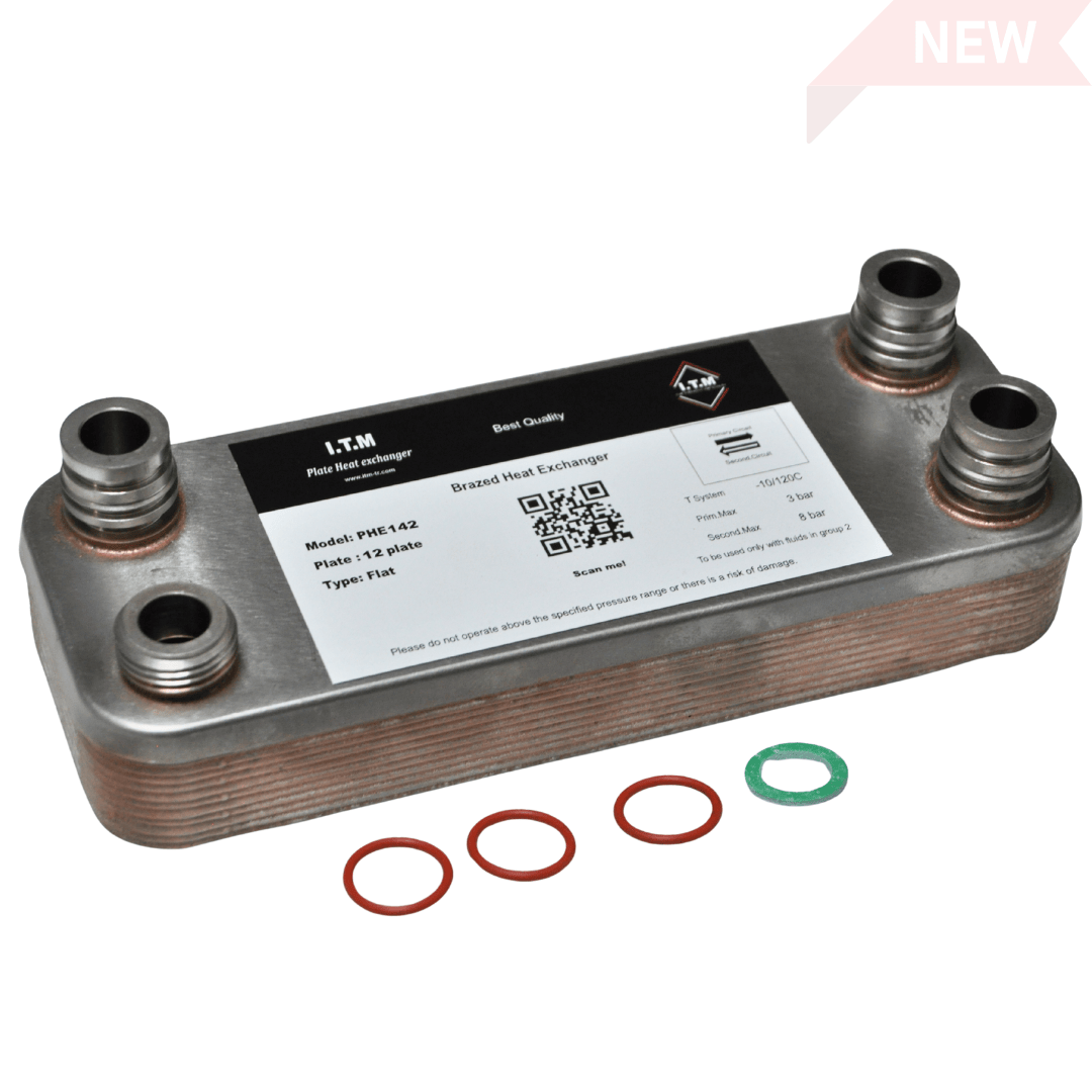 Vaillant 065131 DHW Heat Exchanger (12 Plates) – Replacement for Turbomax & Ecomax Boilers