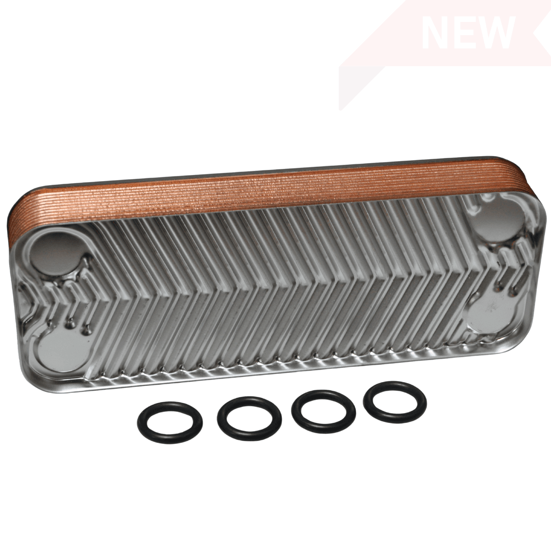 axi 7683965 DHW 12 PTP Exchanger Assembly. Compatible with Baxi 624/630/825/830, Main Eco Compact, and Potterton Combi boilers