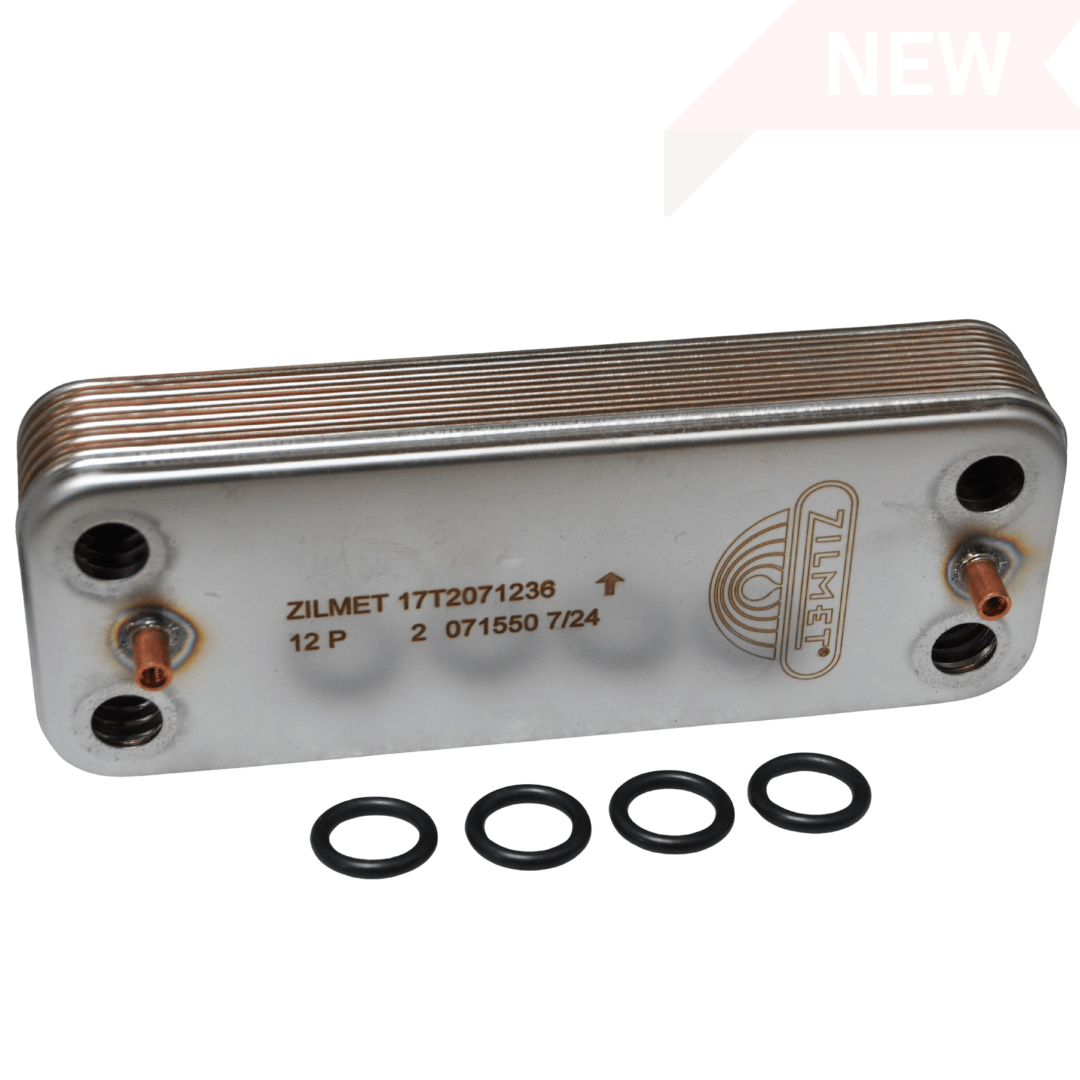 axi 7683965 DHW 12 PTP Exchanger Assembly. Compatible with Baxi 624/630/825/830, Main Eco Compact, and Potterton Combi boilers