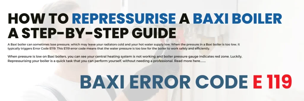 Image of Baxi error code E 119