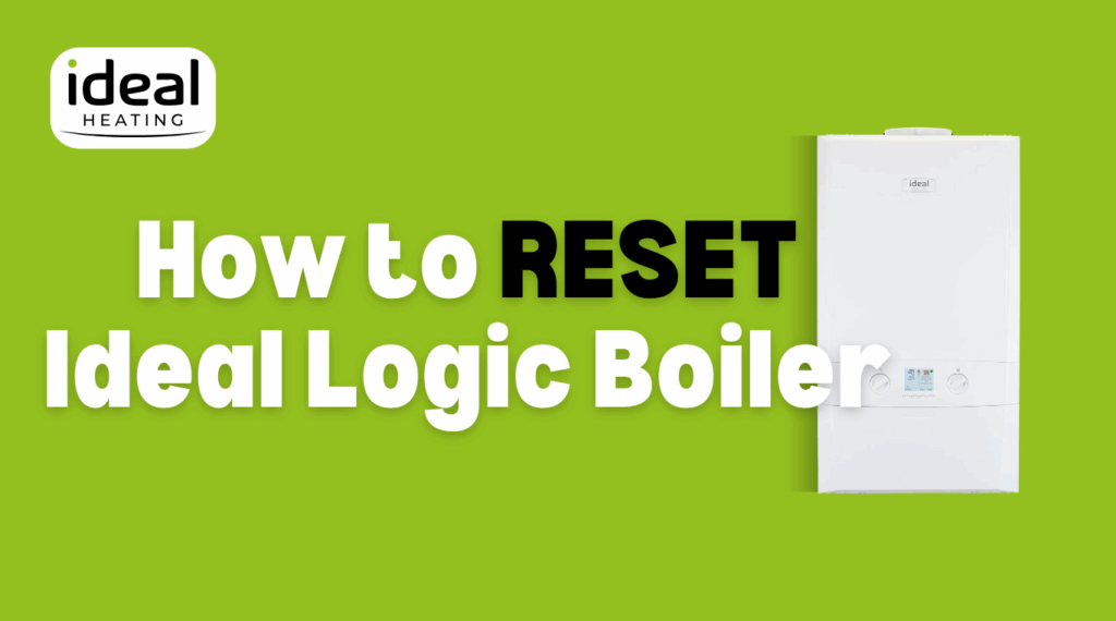 Image of steps to explain how to reset an ideal logic boiler.